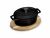 Mini black oval casserole with lid