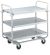 Three-shelf tubular cart